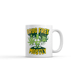 Drug Free Mostly Mug Funny Sarcastic 420 Graphic Novelty Coffee Cup-11oz