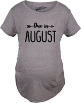 Maternity Due In December Funny T shirts Pregnant Shirts Announce Pregnancy Month Shirt