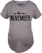 Maternity Due In July Funny T shirts Pregnant Shirts Announce Pregnancy Month Shirt