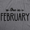 Maternity Due In February Funny T shirts Pregnant Shirts Announce Pregnancy Month Shirt