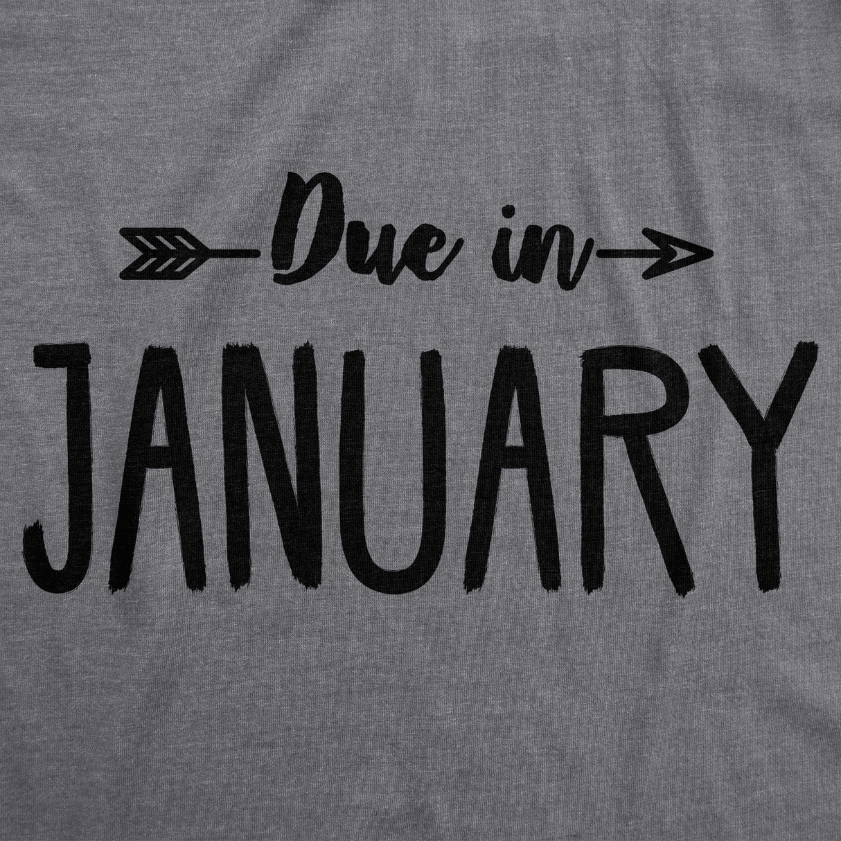 Maternity Due In January Funny T shirts Pregnant Shirts Announce Pregnancy Month Shirt