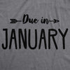 Maternity Due In February Funny T shirts Pregnant Shirts Announce Pregnancy Month Shirt