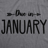Maternity Due In December Funny T shirts Pregnant Shirts Announce Pregnancy Month Shirt