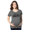 Maternity Due In February Funny T shirts Pregnant Shirts Announce Pregnancy Month Shirt