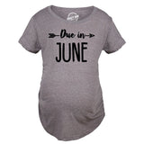 Maternity Due In June T shirt Baby Shower Announcement Pregnancy Reveal Tee