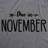 Maternity Due In February Funny T shirts Pregnant Shirts Announce Pregnancy Month Shirt