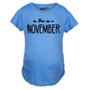 Maternity Due In November Funny T shirts Pregnant Shirts Announce Pregnancy Month Shirt