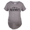 Maternity Due In February Funny T shirts Pregnant Shirts Announce Pregnancy Month Shirt