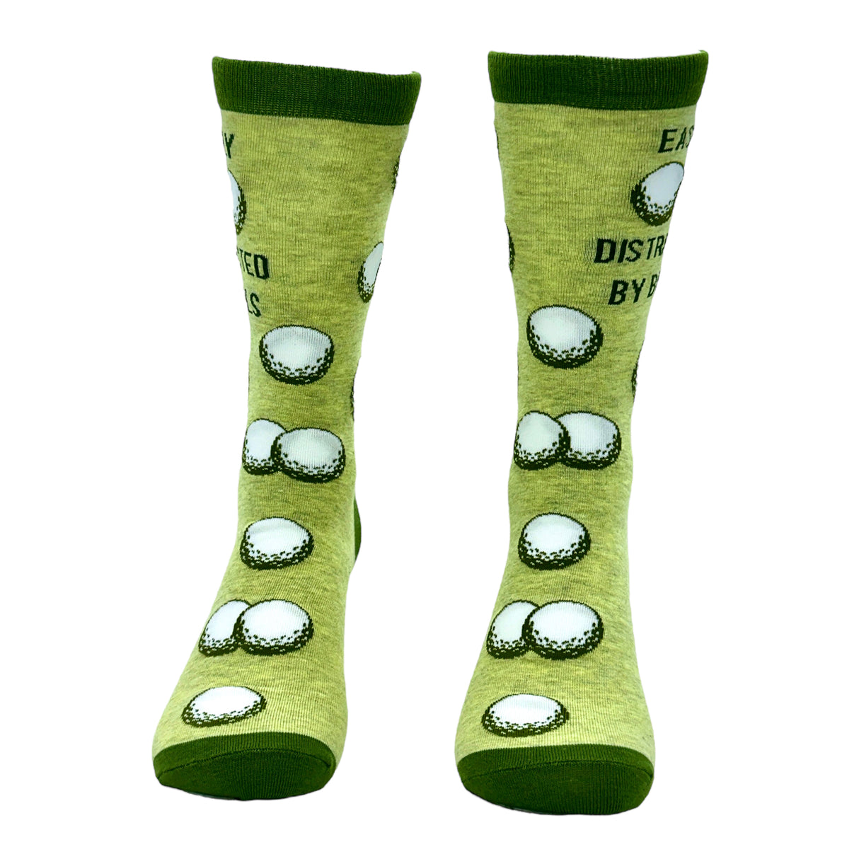 Men's Easily Distracted By Balls Socks Funny Golf Ball Putt Novelty Footwear