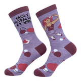 Women's Easily Distracted By Wine Socks Funny Cute Alcohol Drinking Lover Footwear