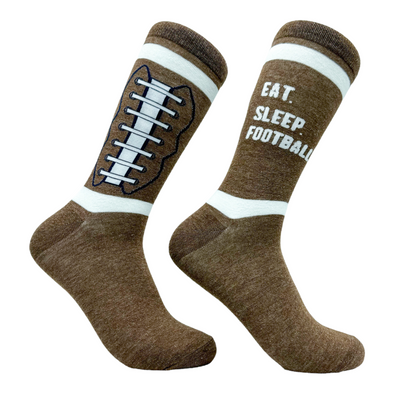 Men's Eat Sleep Football Socks Funny Pigskin Gridiron Lovers Footwear