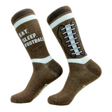 Men's Eat Sleep Football Socks Funny Pigskin Gridiron Lovers Footwear