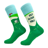 Men's Eat Sleep Golf Socks Funny Cool Hole In One Golfing Club Footwear