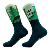 Men's Eat Sleep Hunt Socks Funny Cool Deer Hunter Wildlife Footwear