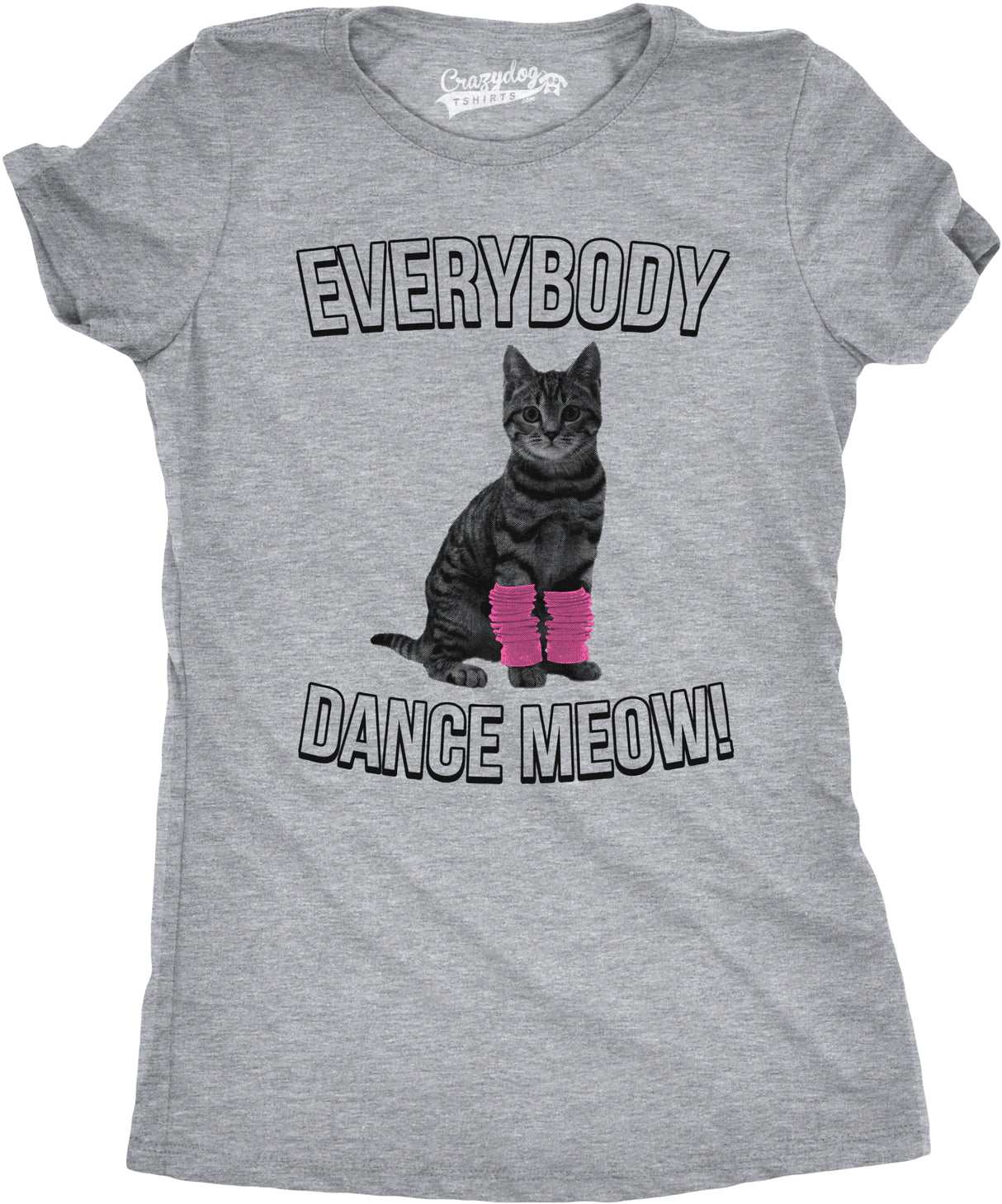 Womens Everybody Dance Meow Funny Cat Mom T Shirt Cute Kitten Tees