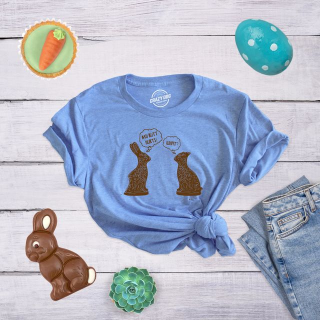 Youth My Butt Hurts T Shirt Funny Easter Kids Chocolate Bunny Sarcastic Gift Tee