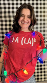 Womens FA (LA)8 Tshirt Funny Nerdy Math Christmas Carole Graphic Novelty Holiday Tee