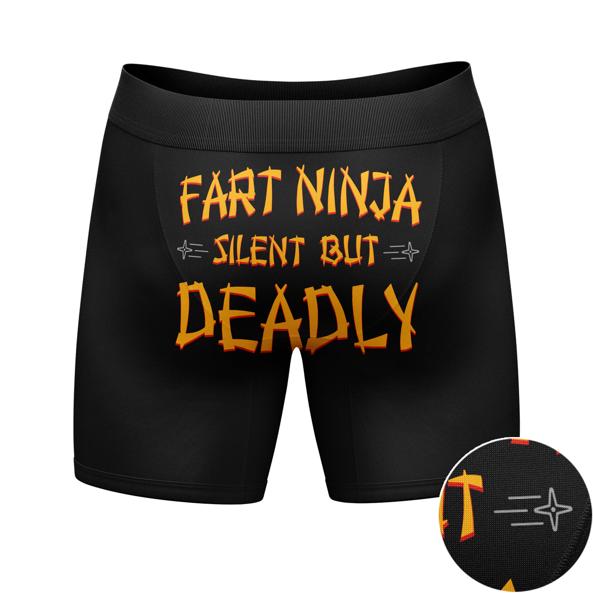 Mens Fart Ninja Silent But Deadly Boxer Briefs Funny Farting Butt Joke Cool Gift for Dad