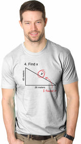 Find X T Shirt Funny Saying Math Teacher Graphic Sarcastic Gift Novelty Dad Joke