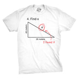 Find X T Shirt Funny Saying Math Teacher Graphic Sarcastic Gift Novelty Dad Joke