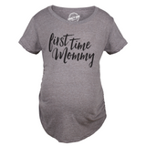 Maternity First Time Mommy Pregnancy T shirt Cute Belly Bump Tee Mother To Be