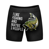 Mens I Like Fishing And Maybe 3 People Boxer Briefs Funny Gift Novelty Underwear