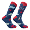 Men's Fishing Makes Me Less Murdery Socks Funny Fish Angler Footwear