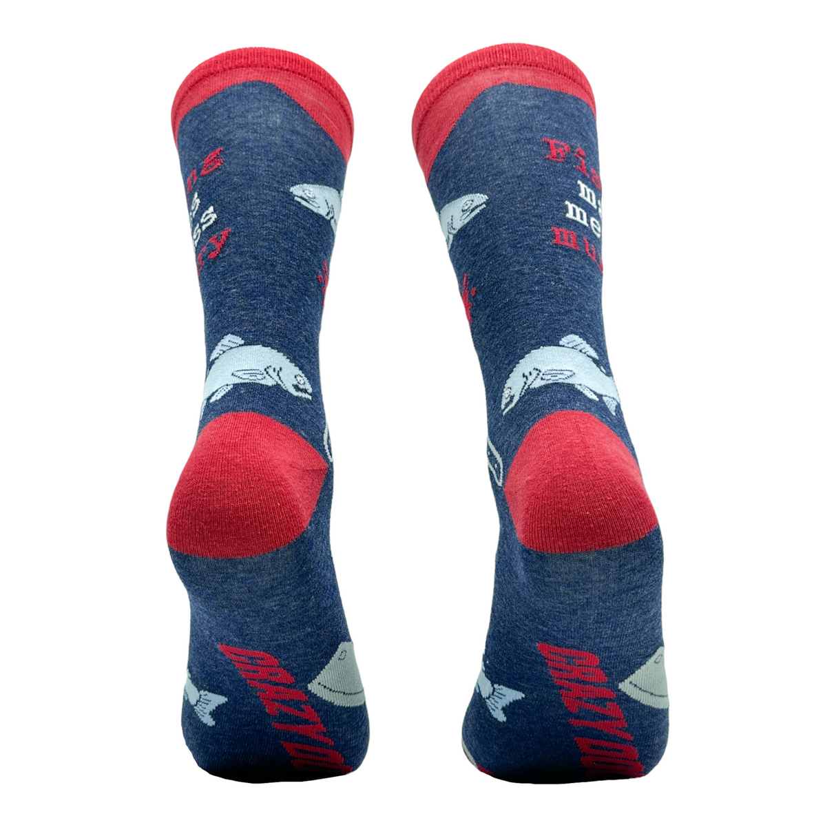 Men's Fishing Makes Me Less Murdery Socks Funny Fish Angler Footwear