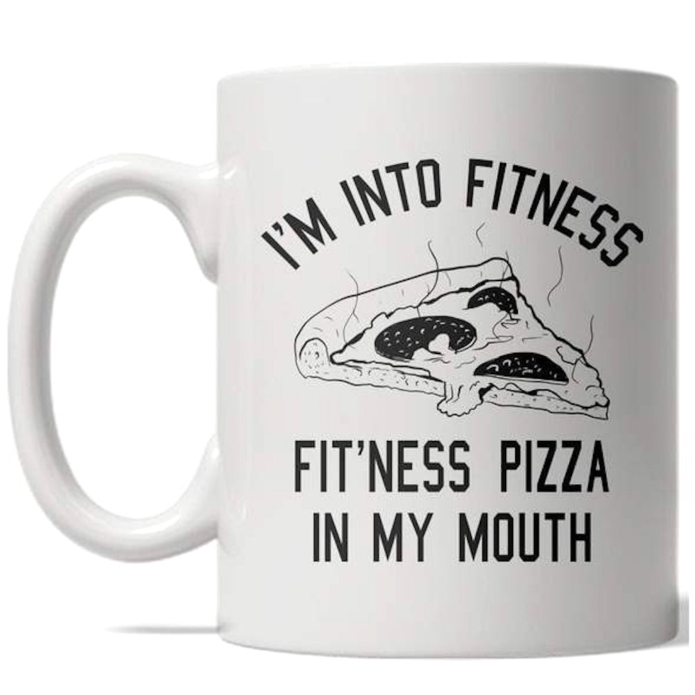 Fitness Pizza Mug Funny Workout Health Italian Food Coffee Cup - 11oz