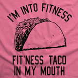 Womens Fitness Taco Funny Gym T Shirt Cool Humor Graphic Muscle Tee For Ladies