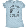 Womens Fitness Taco Funny Gym T Shirt Cool Humor Graphic Muscle Tee For Ladies