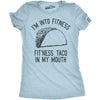 Womens Fitness Taco Funny Gym T Shirt Cool Humor Graphic Muscle Tee For Ladies