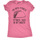 Womens Fitness Taco Funny Gym T Shirt Cool Humor Graphic Muscle Tee For Ladies