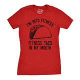 Womens Fitness Taco Funny Gym T Shirt Cool Humor Graphic Muscle Tee For Ladies