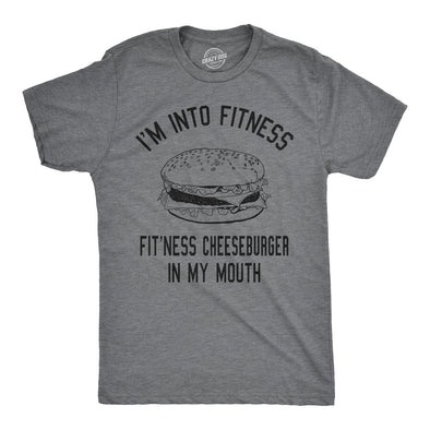 Fitness Cheeseburger In My Mouth Men's Tshirt