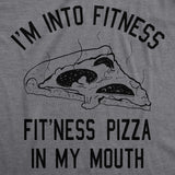 Womens Fitness Pizza In My Mouth Funny Workout Foodie T shirt