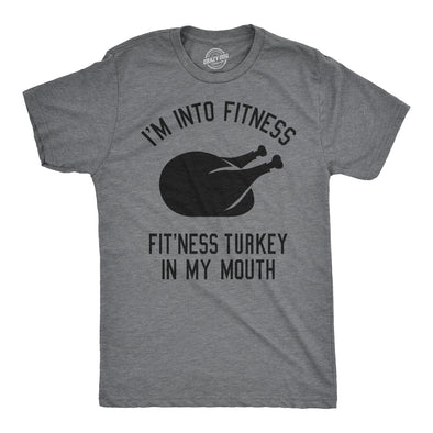 Fitness Turkey In My Mouth Men's Tshirt