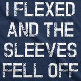 Mens I Flexed and the Sleeves Fell Off Tank Top Funny Sleeveless Gym Workout Shirt