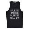 Mens I Flexed and the Sleeves Fell Off Tank Top Funny Sleeveless Gym Workout Shirt