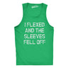 Mens I Flexed and the Sleeves Fell Off Tank Top Funny Sleeveless Gym Workout Shirt