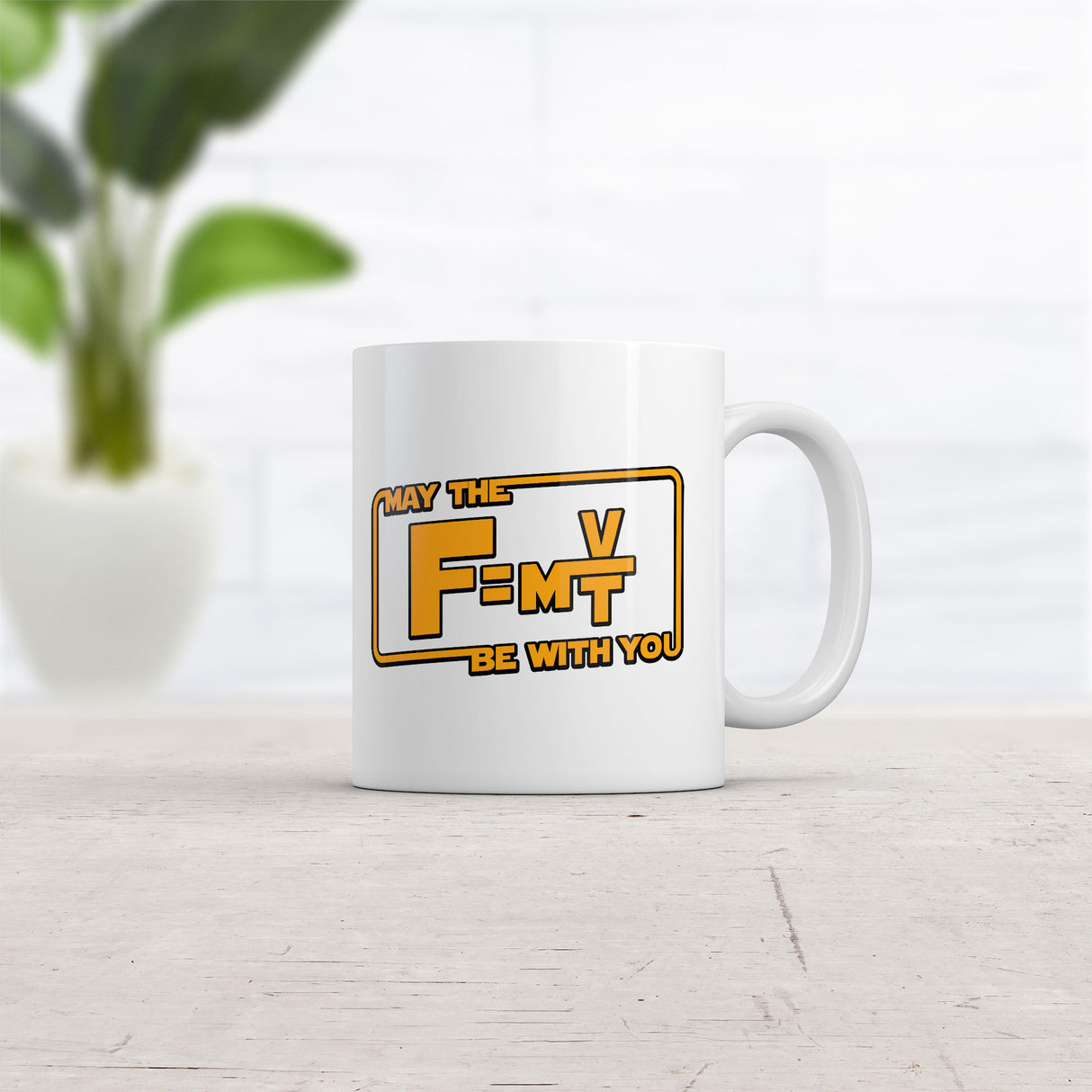 May The Force Equation Be With You Mug Funny Sarcastic Graphic Novelty Coffee Cup-11oz