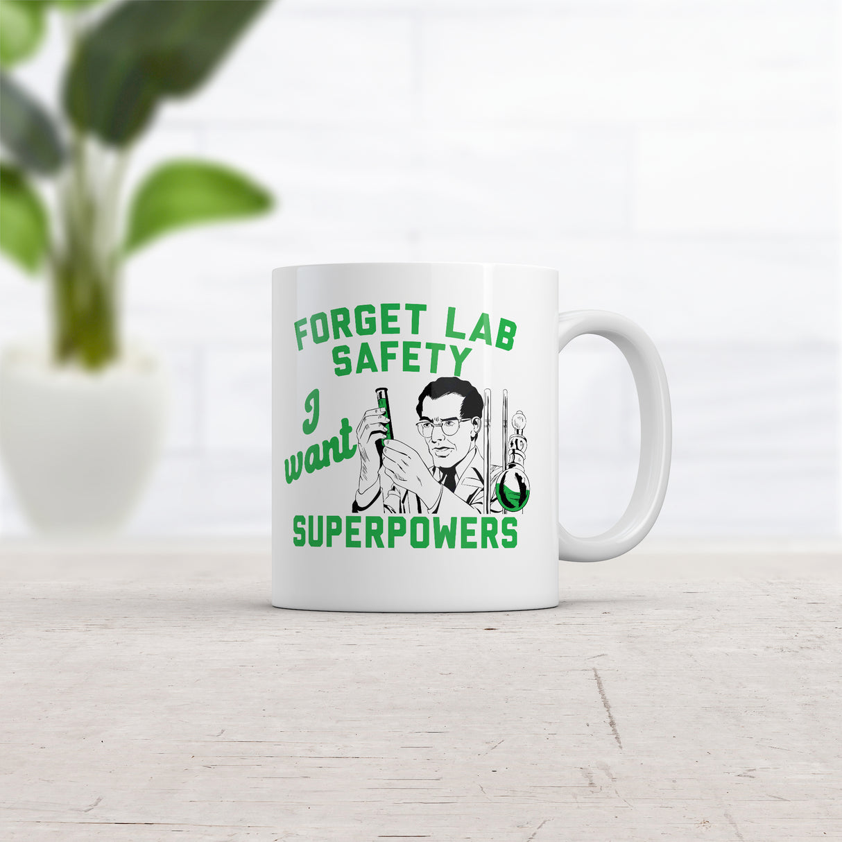 Forget Lab Safety I Want Superpowers Mug Funny Sarcastic Science Graphic Novelty Coffee Cup-11oz