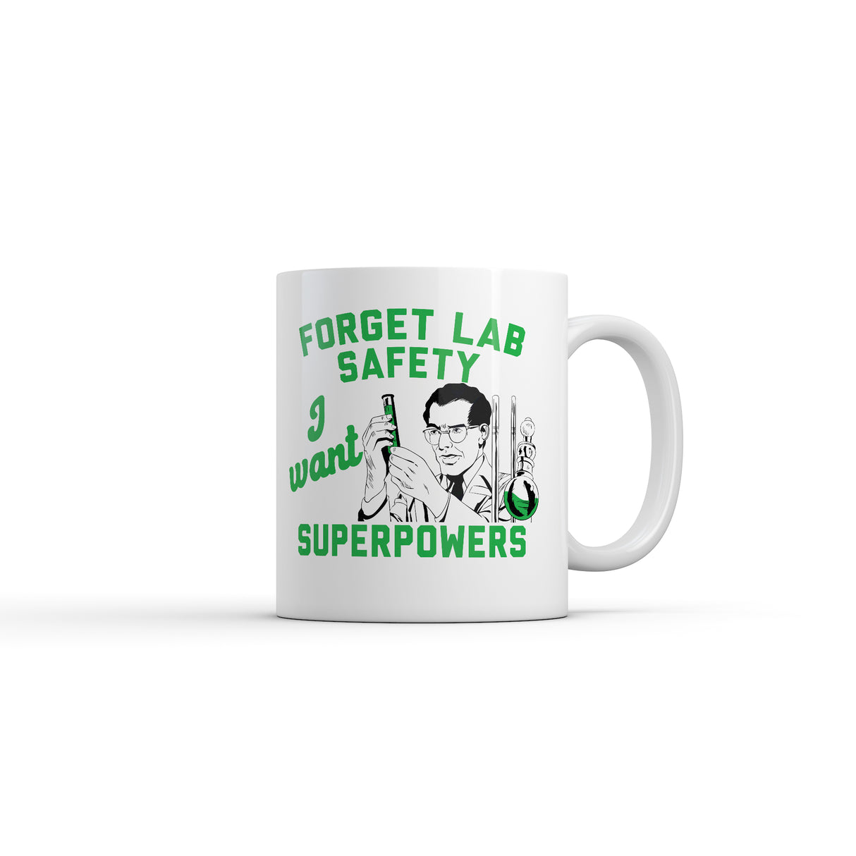 Forget Lab Safety I Want Superpowers Mug Funny Sarcastic Science Graphic Novelty Coffee Cup-11oz