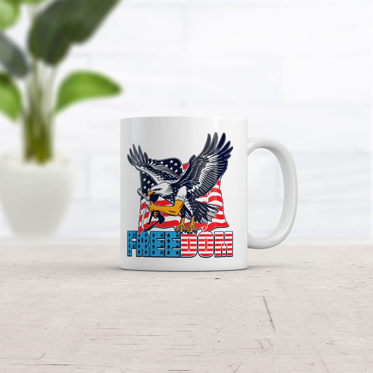Freedom Eagle Mug Funny Sarcastic Fourth Of July Graphic Novelty Coffee Cup-11oz