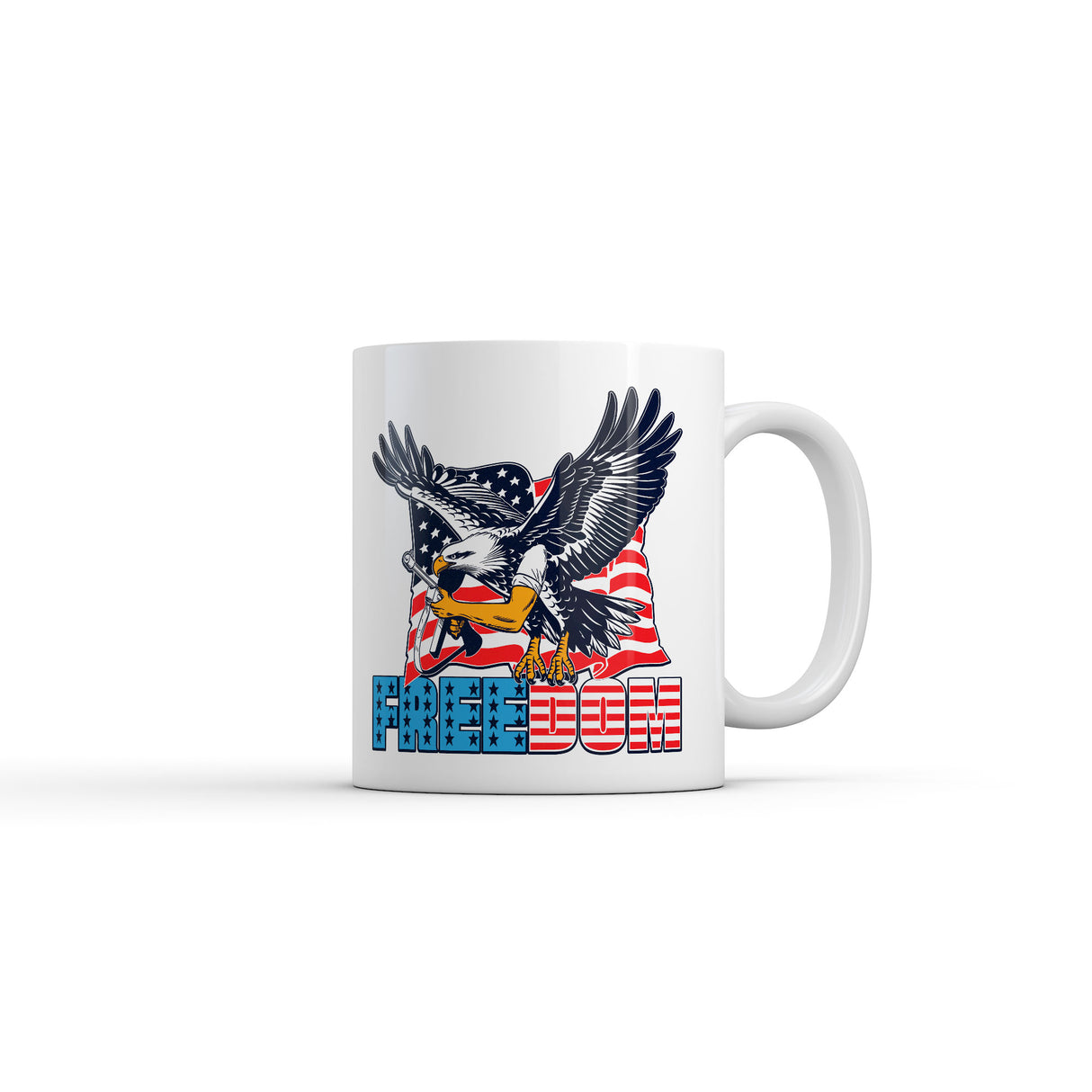 Freedom Eagle Mug Funny Sarcastic Fourth Of July Graphic Novelty Coffee Cup-11oz