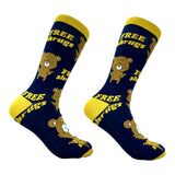 Men's Free Shrugs Socks Funny Introvert Bear Hugs Novelty Joke Footwear