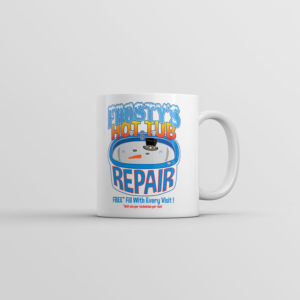 Frostys Hot Tub Repair Mug Funny Xmas Season Novelty Coffee Cup-11oz