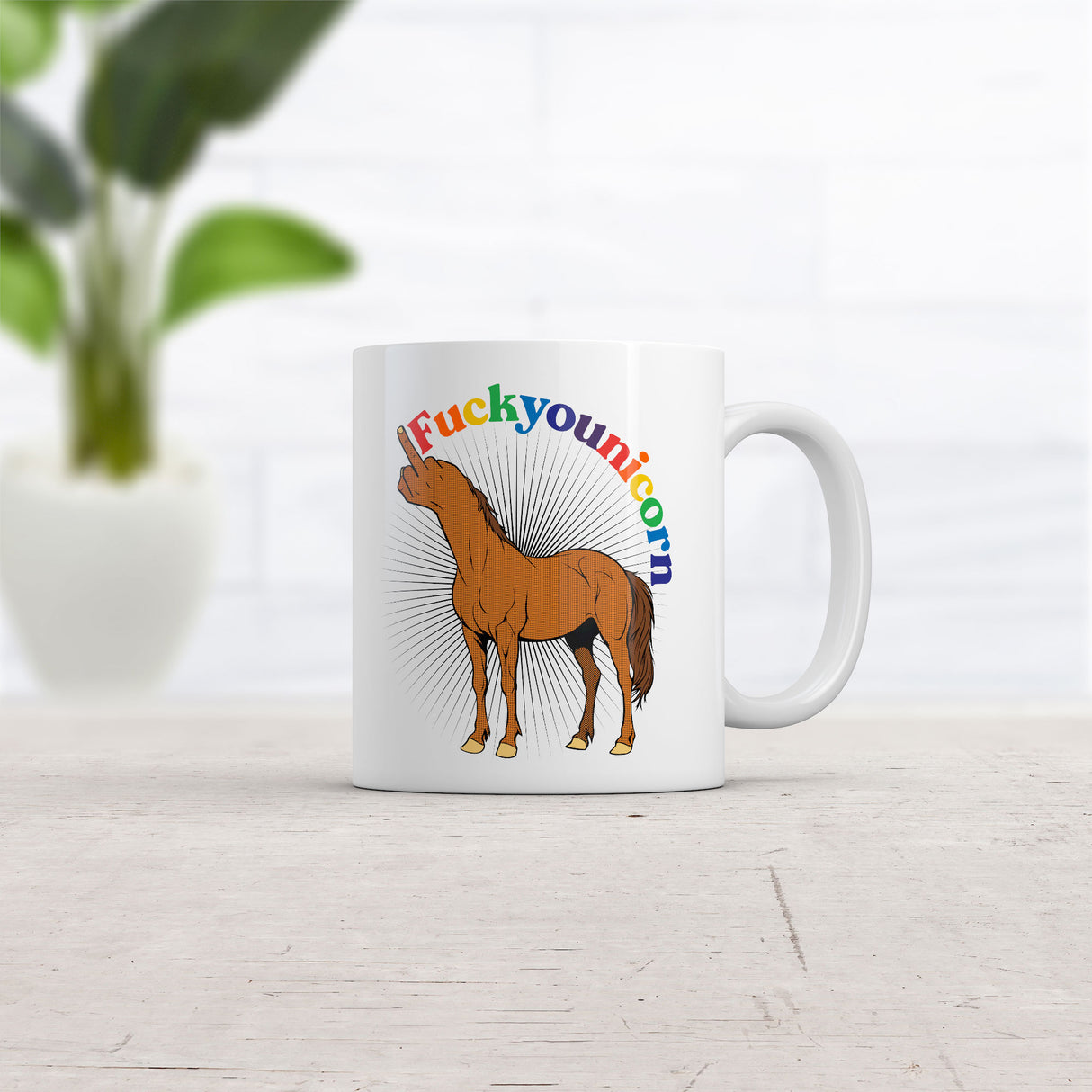 Fuckyounicorn Mug Funny Sarcastic Unicorn Graphic Novelty Coffee Cup-11oz