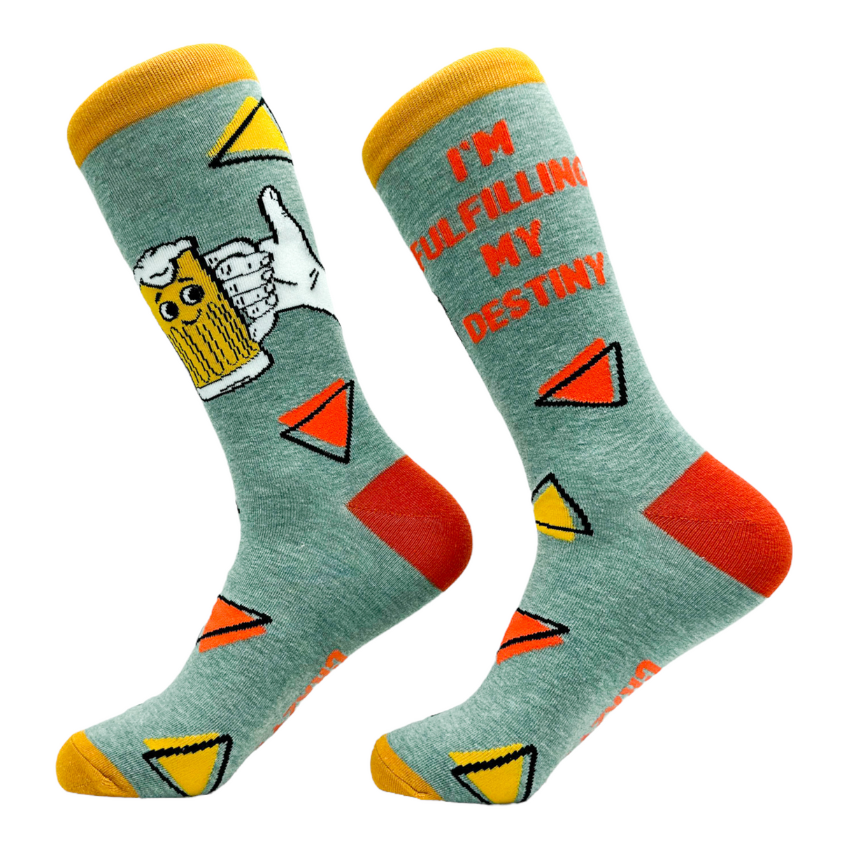 Men's Im Fulfilling My Destiny Socks Funny Beer Mug Footwear