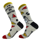 Women's Im Fulfilling My Destiny Coffee Socks Funny Caffeine Lovers Footwear